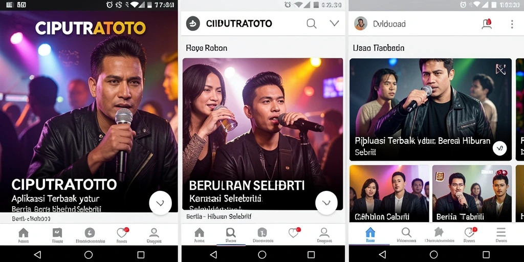 Tampilan antarmuka aplikasi CIPUTRATOTO yang modern dan informatif.