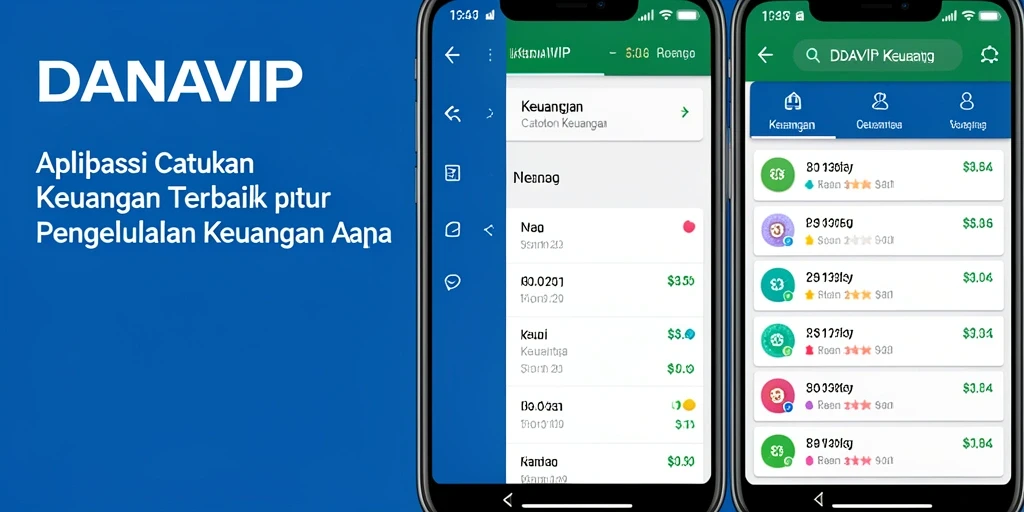 Tampilan antarmuka DANAVIP yang modern dan jelas.