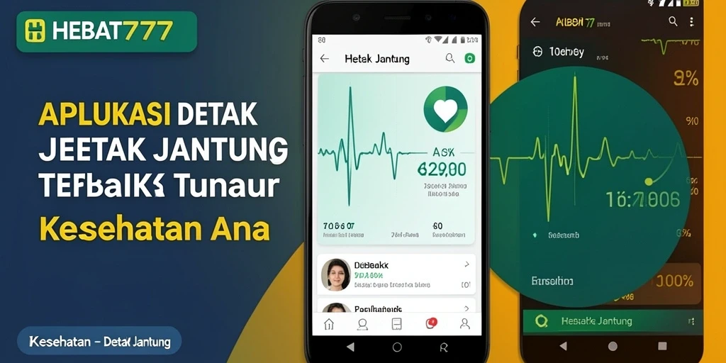 Tampilan antarmuka HEBAT777 menunjukkan pemantauan detak jantung yang akurat.