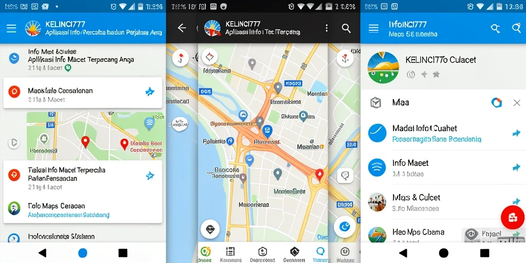 Antarmuka aplikasi Info Macet KELINCI777 yang intuitif dan informatif.