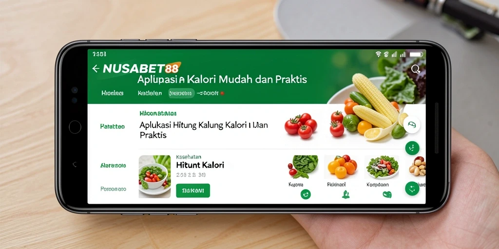 Antarmuka NUSABET88 menampilkan statistik kalori harian dengan jelas.