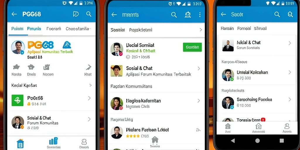Antarmuka pengguna PGG68 yang intuitif dan menarik untuk forum komunitas.