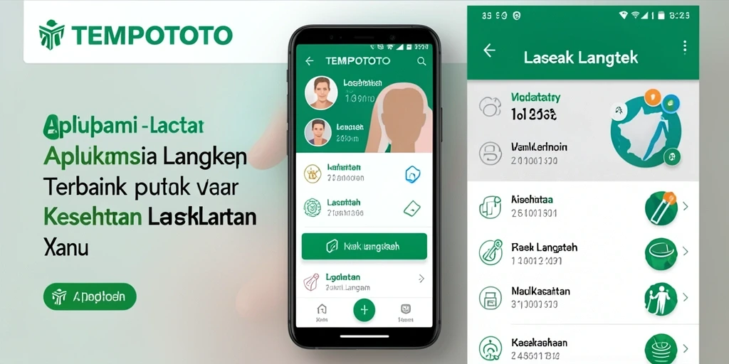 Screenshot dari aplikasi TEMPOTOTO menampilkan antarmuka Lacak Langkah yang interaktif.